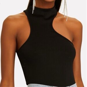 Anine Bing Black Asymmetrical Top
